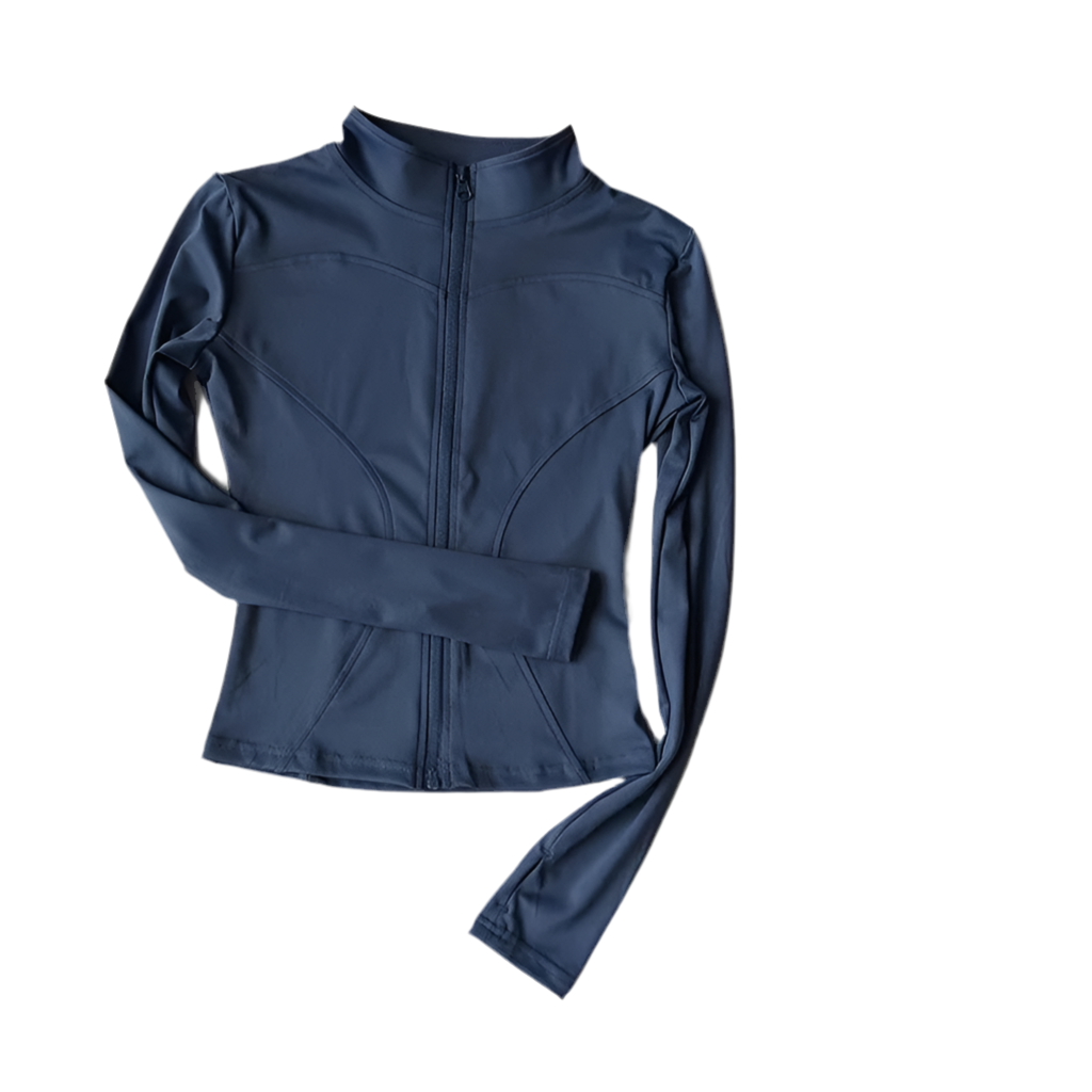 Veste à zip de sport pour femme sans capuche