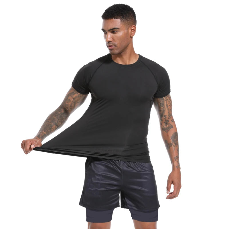 T-shirt à manche courte de compression pour sport